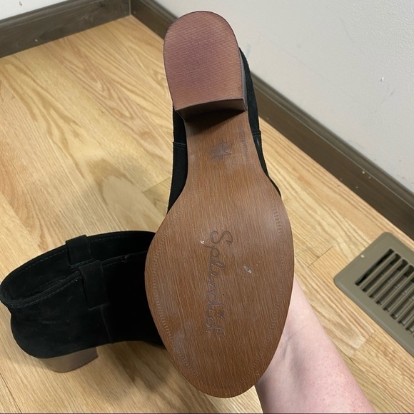 Splendid Suede Black Heel Boots Sz 11 Women’s - Picture 7 of 7